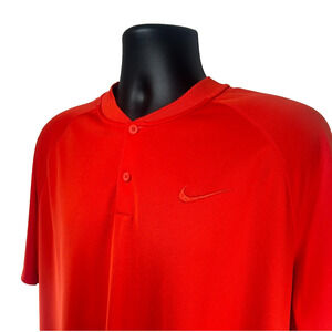 Nike Polo Shirt Men XL Habanero Red Victory Golf Blade Collar Dri Fit 929142-634